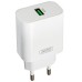 Сетевое зарядное устройство XO-L103, 3А, 18Вт, USBx1, быстрая зарядка QC 3.0, блочок, белое