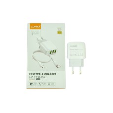 Сетевое зарядное устройство USB LDNIO A3312 3 USB 3400 мАч Сетевое зарядное устройство USB LDNIO A3312 3 USB 3400 мАч