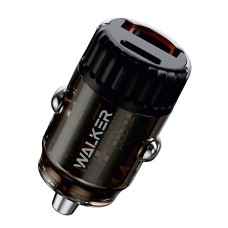 Автомобильное зарядное устройство WALKER WCR-62 3А, 36Вт, USBx1/Type-Cx1, быстрая зарядка QC 3.0+PD, черное Автомобильное зарядное устройство WALKER WCR-62 3А, 36Вт, USBx1/Type-Cx1, быстрая зарядка QC 3.0+PD, черное