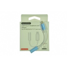 Переходник Lightning iPhone 7/8/X/11/12 на джек 3,5мм с анимацией JH-002