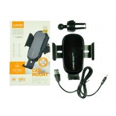 Держатель автомобильный LDNIO MW21 с беспроводной зарядкой 15W QC+кабель Держатель автомобильный LDNIO MW21 с беспроводной зарядкой 15W QC+кабель