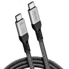 Кабель Type C-Type C Walker C995 240W Thunderbolt 3/Thunderbolt 4/PD/USB 3.1/USB 3.2/USB 4 /40 Гб/с 8K 60Гц нейлон, черный Кабель Type C-Type C Walker C995 240W Thunderbolt 3/Thunderbolt 4/PD/USB 3.1/USB 3.2/USB 4 /40 Гб/с 8K 60Гц нейлон, черный