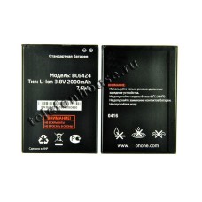 Аккумулятор для  FLY FS505 (BL6424)/Prestigio 5502/3507/3527 100%
