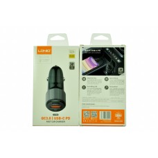 Автомобильное зарядное устройство LDNIO C510Q PD: 5V/3A or 9V/2A or 12v/1.5A QC3.0 быстрая зарядка: 5V/3A or 9V/2A or 12v/1.5A+кабель Lightning 38W Автомобильное зарядное устройство LDNIO C510Q PD: 5V/3A or 9V/2A or 12v/1.5A QC3.0 быстрая зарядка: 5V/3A or 9V/2A or 12v/1.5A+кабель Lightning 38W