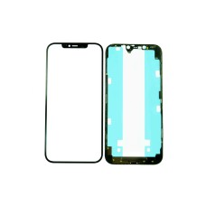 Стекло для Iphone 12 Pro Max+рамка+OCA клей черный