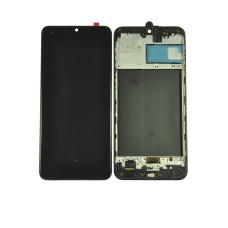 Дисплей для Samsung SM-M215/M315/M307/M21/M31/M30s+Тачскрин черный OLED в рамке