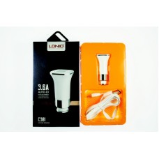 Автомобильное зарядное устройство LDNIO C301 2usb+кабель micro 3600 мАч Автомобильное зарядное устройство LDNIO C301 2usb+кабель micro 3600 мАч