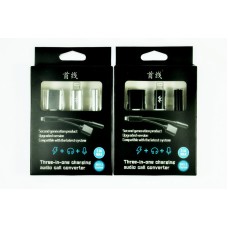 Переходник Lightning iPhone 7/8/X на джек 3,5мм+Lightning+bluetooth