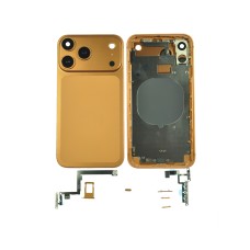 Корпус для iPhone 11 в виде iphone 17 Pro+шлейф кнопок вкл/громкости+держатель сим оранжевый (Cosmic Orange)