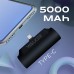 Внешний аккумулятор Power Bank Walker WB-950 Mini, 5000 mAh, Li-Pol, 2.1A, Type-С, подставка, черный