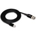 Кабель USB Type-C WALKER C705, 3.1А, поддержка QC, нейлон, черный