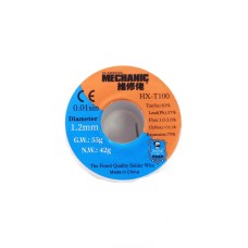 Припой с флюсом в проволоке Mechanic HX-T100 1,2 мм 42г. Припой с флюсом в проволоке Mechanic HX-T100 1,2 мм 42г.