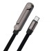 Кабель Type C-Type C Walker C987, Type-C-Type-C, 240W, (1, 5 м), поддержка PD, c подставкой, нейлон, черный
