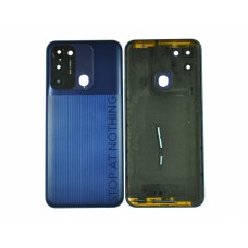 Задняя крышка для Tecno Spark Go 2022 (KG5M) со стеклом камеры голубой ориг Задняя крышка для Tecno Spark Go 2022 (KG5M) со стеклом камеры голубой ориг