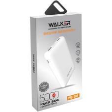 Внешний аккумулятор Power Bank Walker WB-305, 5000 mAh, Li-Pol, 2.4A, 2 USB черный